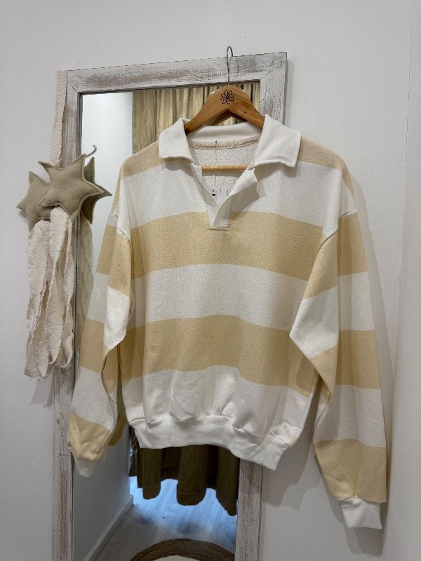 Producto - Buzo algodón chomba rayas