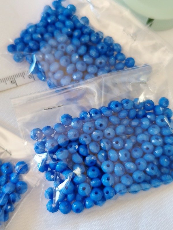 Producto - Donas fasetadas azul 6 mm - 1