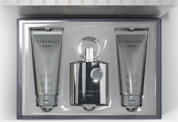 Producto - KIT SUPREMACY SILVER POUR HOMME EDP 100ML + AFTER SHAVE 100ML + SHOWER GEL 100ML
