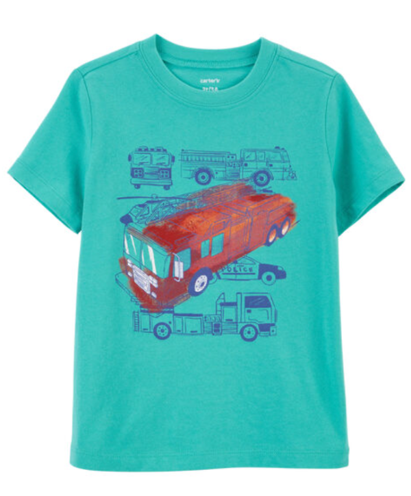 Producto - Remera para Niños Marca Carter's Bomberos / Policia