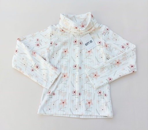 Producto - Polera Erica Morley - Blanca flores rosas