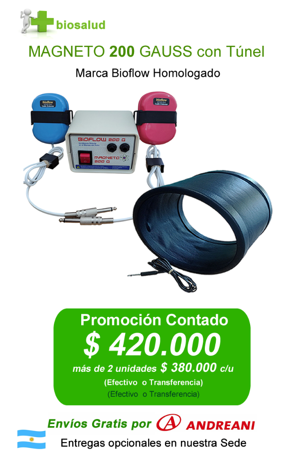 Producto - Magneto 200 gauss BIOFLOW con dos Solenoides Planos y Túnel