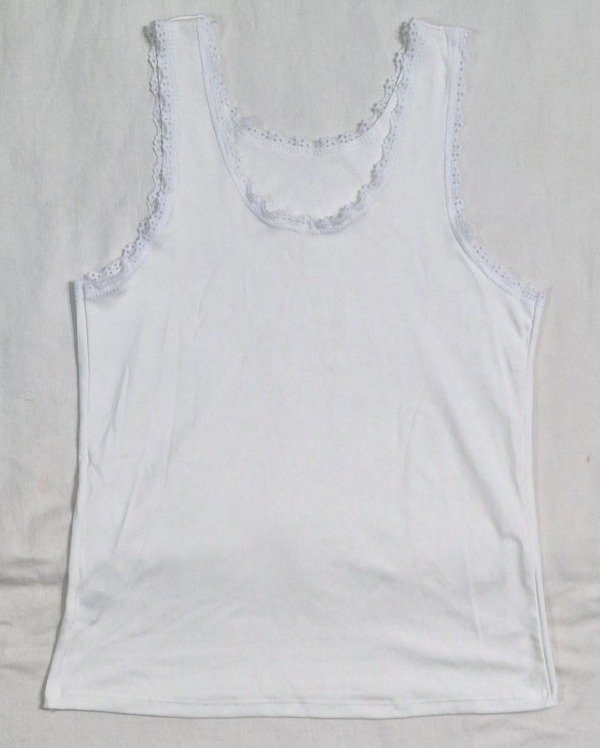 Producto - Musculosa puntilla (Blanco T. L)