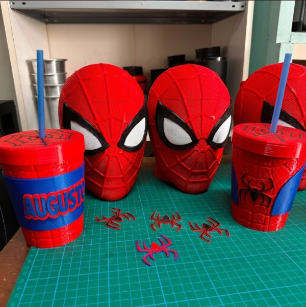 Producto - Pochoclera y Vaso 3D Spiderman - 0