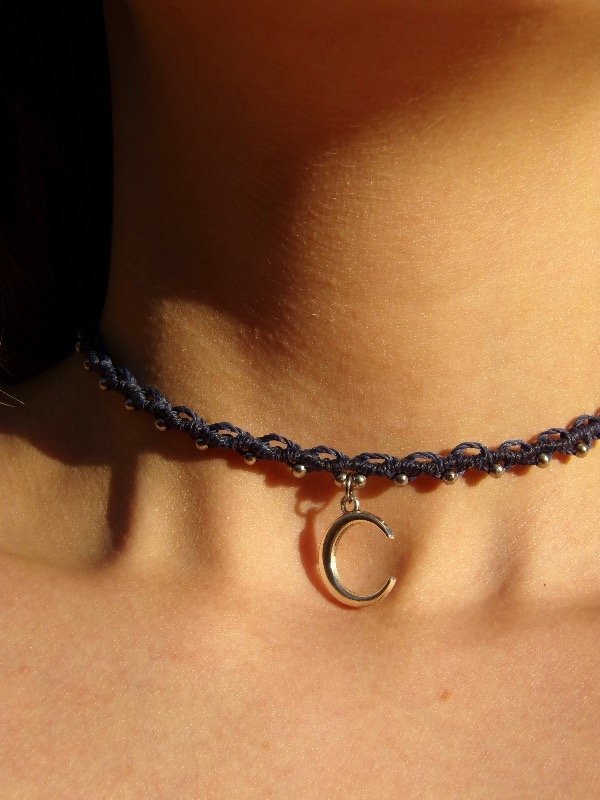 Producto - collar luna macramé