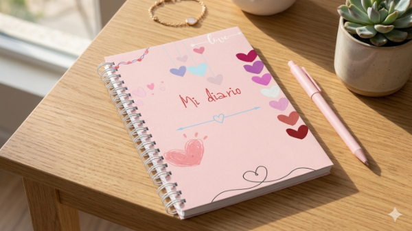 Producto - Diario Íntimo Digital Rosa - Pack PDF Imprimible (A5/A4) para Escritura Creativa - 2