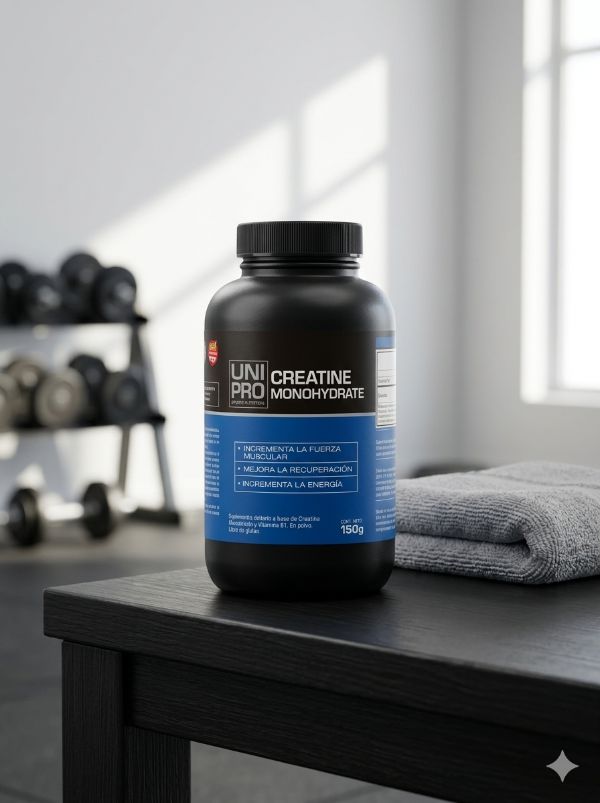 Producto - Creatine Unipro 150g Monohidrato 5g Porción Fuerza Y Rendimiento