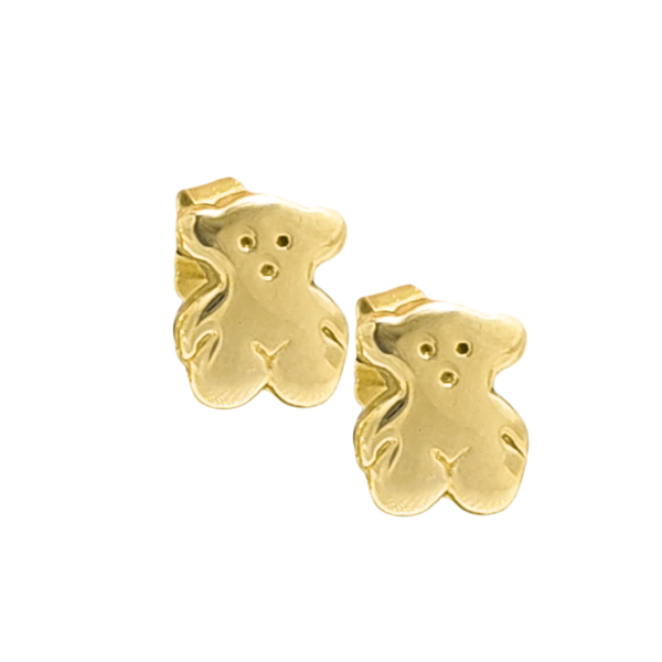 Producto - Aros Osito Oro 18kt Cierre Mariposa - 0