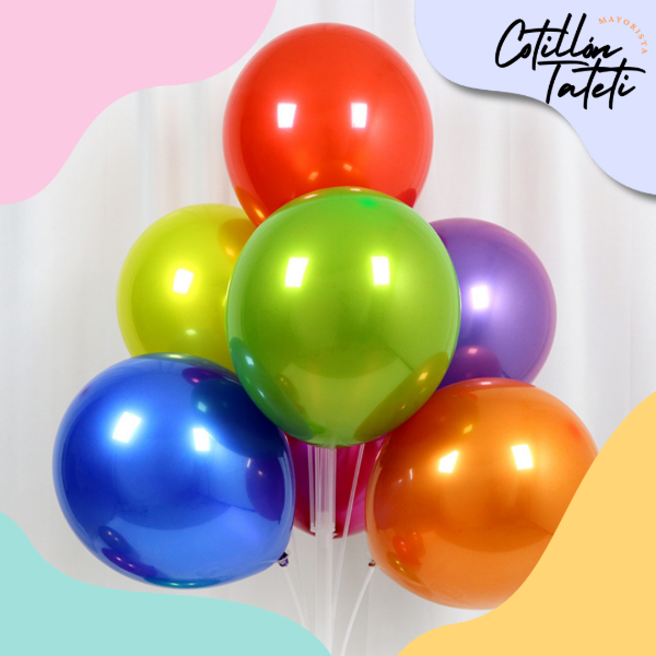 Producto - GLOBO CROMO TITANIO 12" - 10 UNIDADES