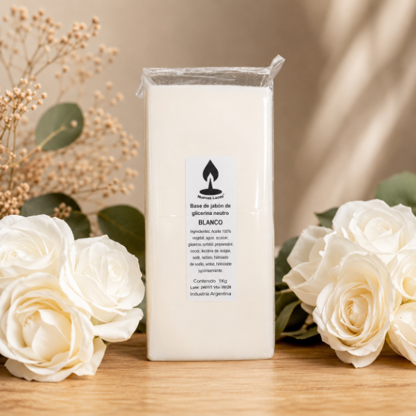 Producto - Jabon glicerina Nuevas Luces Blanco 1 kg caja x12(Precio Final)