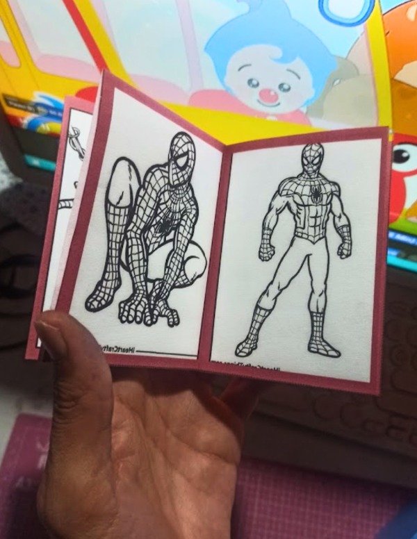 Producto - Librito plegable p/ colorear- Hombre araña