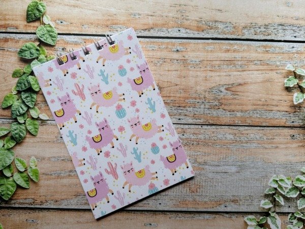 Producto - Anotador tamaño A6 - Llamas rosa