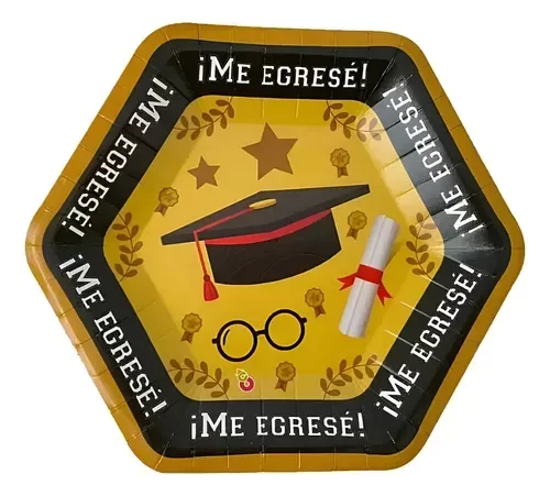 Producto - Plato graduación x 8 unid