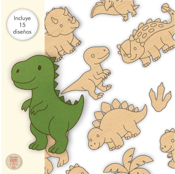 Producto - Dinosaurios - Vectores para corte láser
