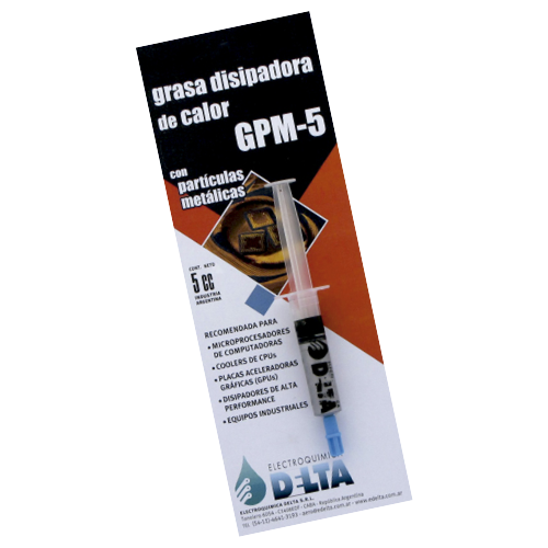 Producto - Grasa disipadora de calor con partículas metálicas Jeringa de 5 cc