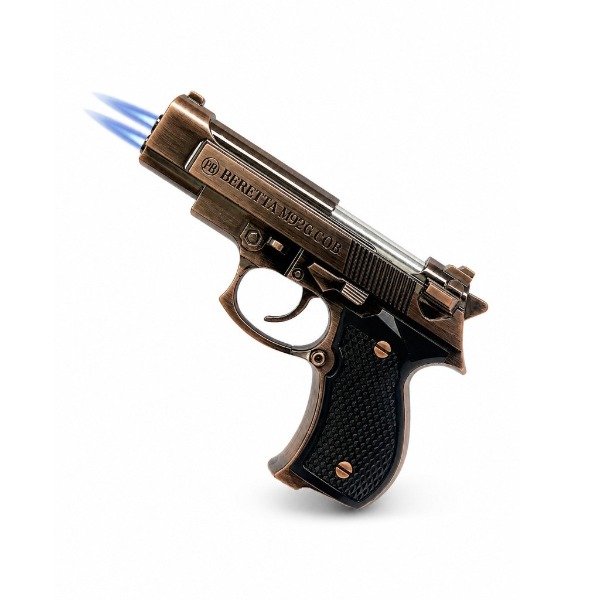 Producto - Encendedor Catalitico Pistola Grande Bereta Doble Llama - 1