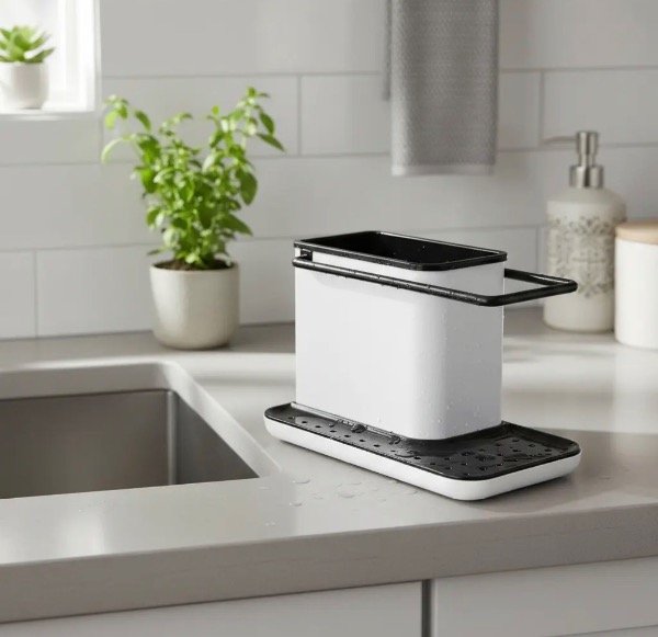 Producto - Organizador esponja detergente blanco