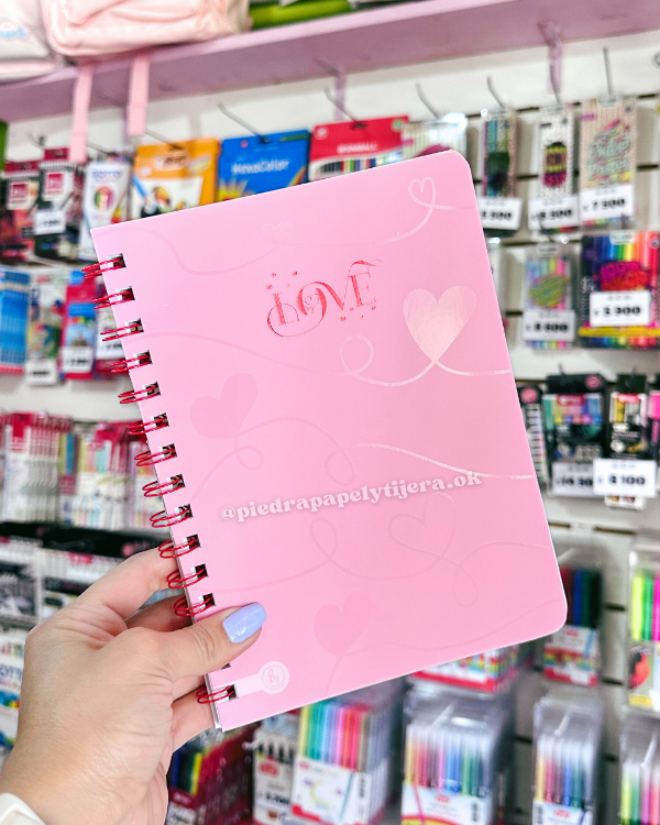 Producto - Cuaderno A5 semirigido love