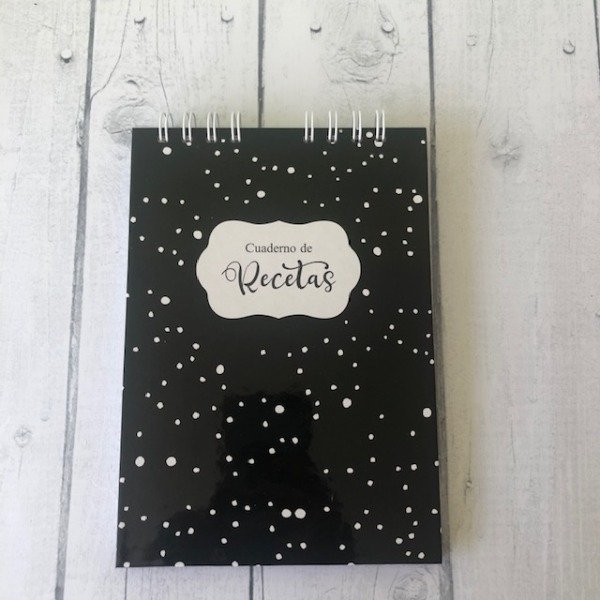 Producto - Cuaderno de Recetas - Black and White