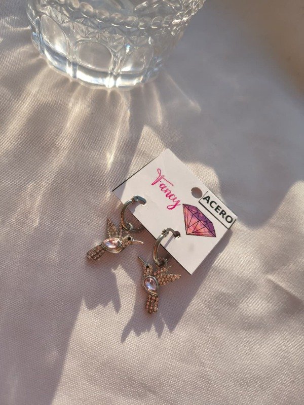 Producto - Argollitas colibri aq rosa