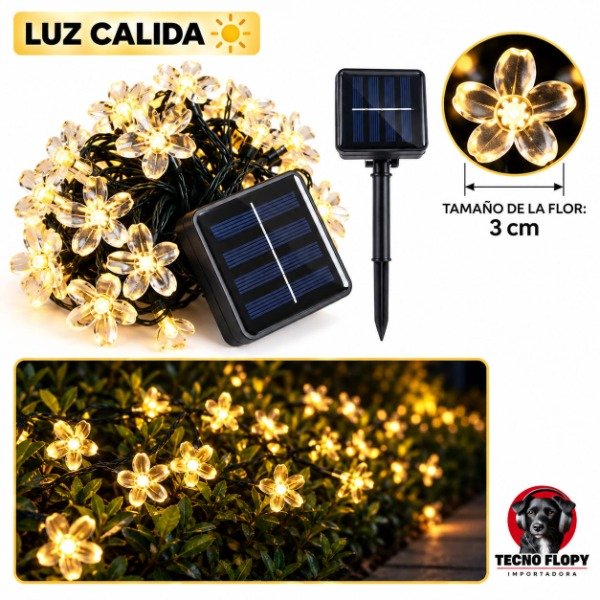 Producto - Guirnalda calida flores solar 7.5mt