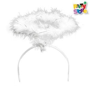 Producto - Vincha aureola de ángel plumas blancas