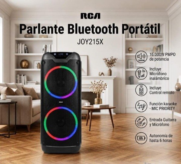 Producto - Parlante Portatil Rca Joy215 Bluetooth Rgb 16.000w - 0
