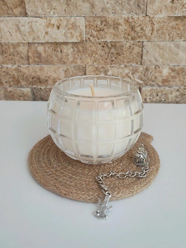 Producto - Vela de soja en Portavelas cuadros