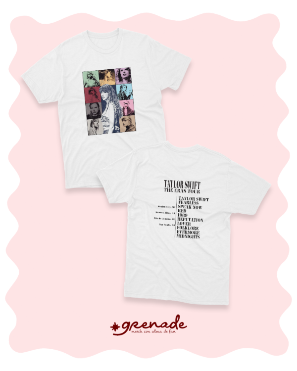 Remera "the eras tour" fechas LATAM