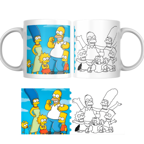 Producto - Taza - simpsons 1 (para pintar) - 0