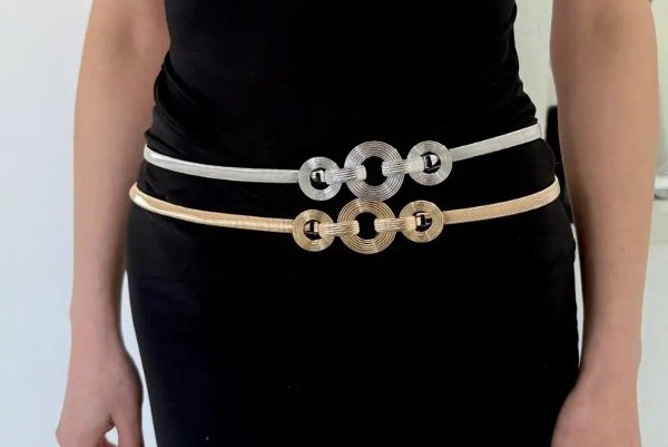 Producto - Cinto elástico disponible en plateado