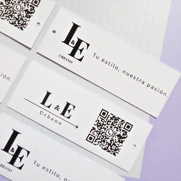 Producto - Tags indumentaria (doble faz)