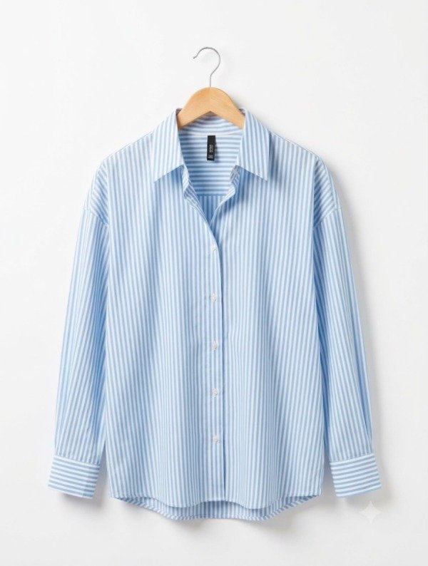 Producto - Camisa Salvia (Celeste y blanca)