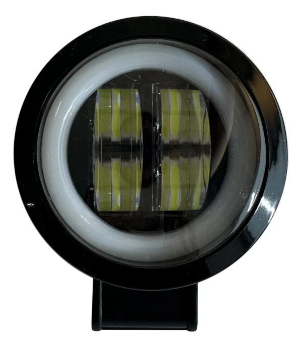 Producto - FARO LED REDONDO MINI. 20W 2 LEDS + OJO DE ANGEL. 8CM BLANCO IAL-20R