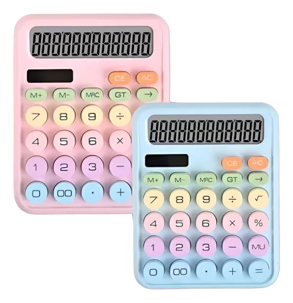Producto - Calculadora Digital de Escritorio Display Rainbow 12 Dígitos