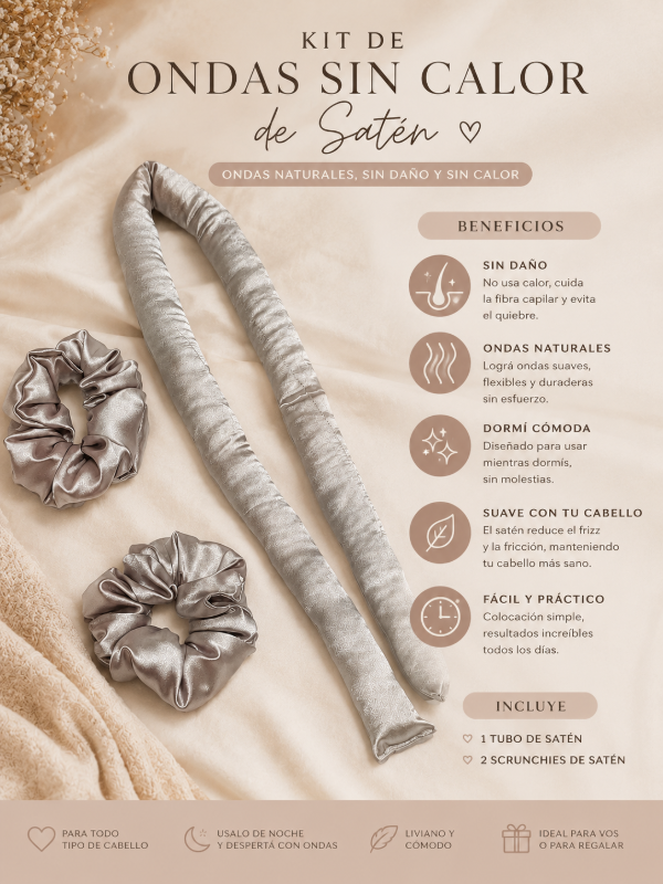 Producto - Beauty Box Premium de Satén - Kit Completo para Cuidar el Cabello - 4