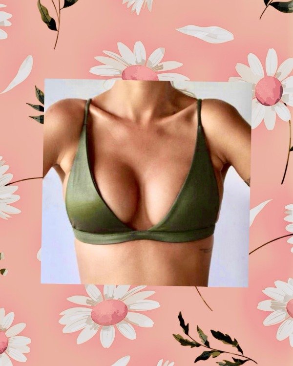 Producto - Corpiño bikini de vestir gamuzado Verde TM