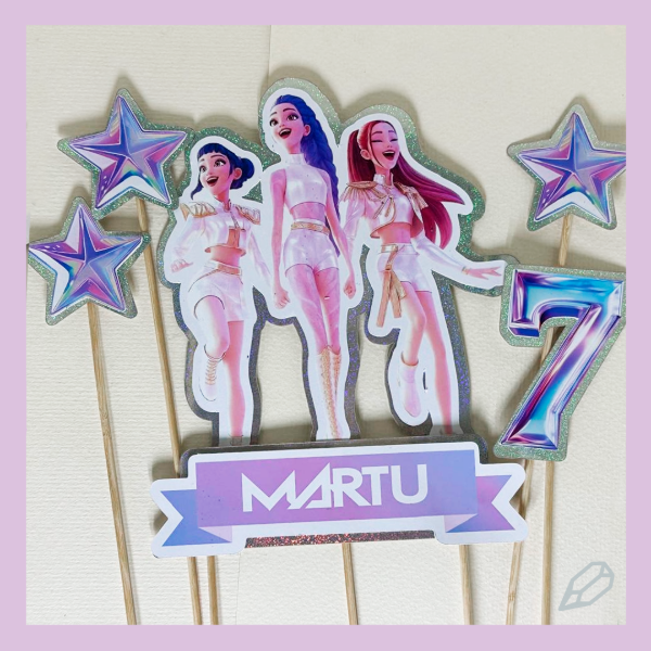 Producto - Set toppers para torta Temático con bordes