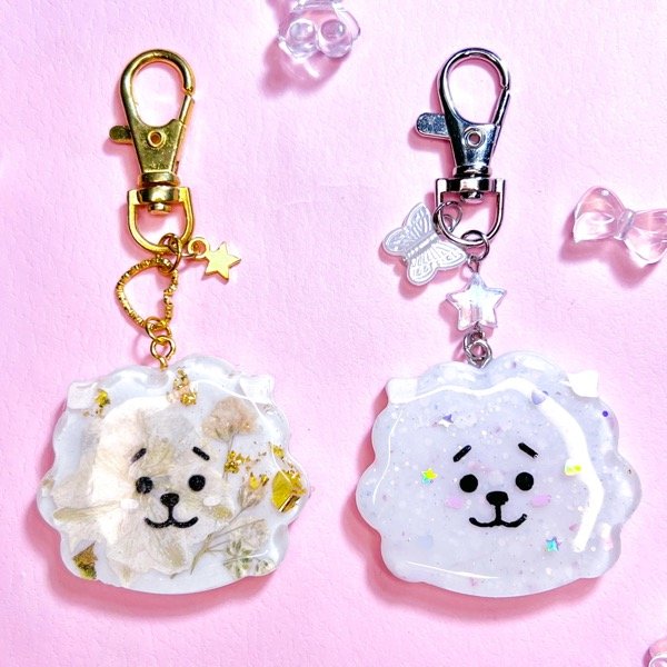 Producto - Llaveros BT21 Glitter Flores
