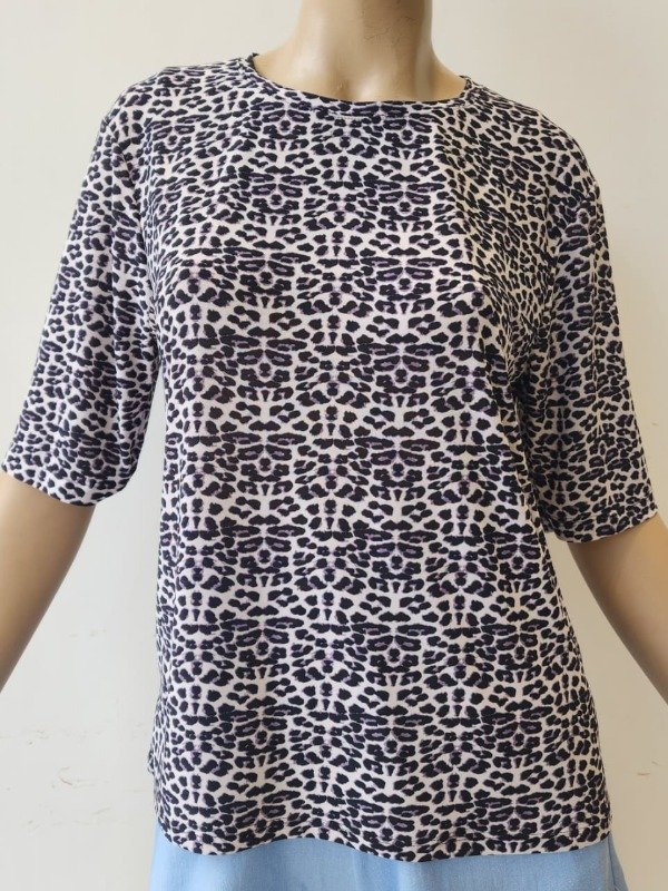 Producto - Remera Manga Codo Seda Fría Animal Print (Art. 5362)