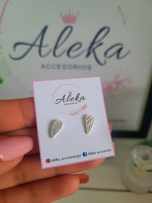 Producto - Aros alitas de acero blanco - 0