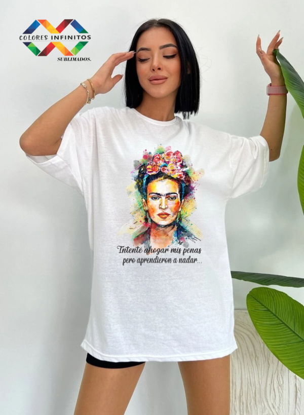 Producto - REMERA - FRIDA KALHO - ALGODON OVERSIZE TALLE M - 0