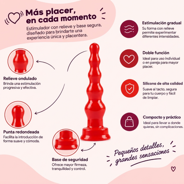 Producto - Inexpulsable Mediano Rojo (14x2,5cm) - 2