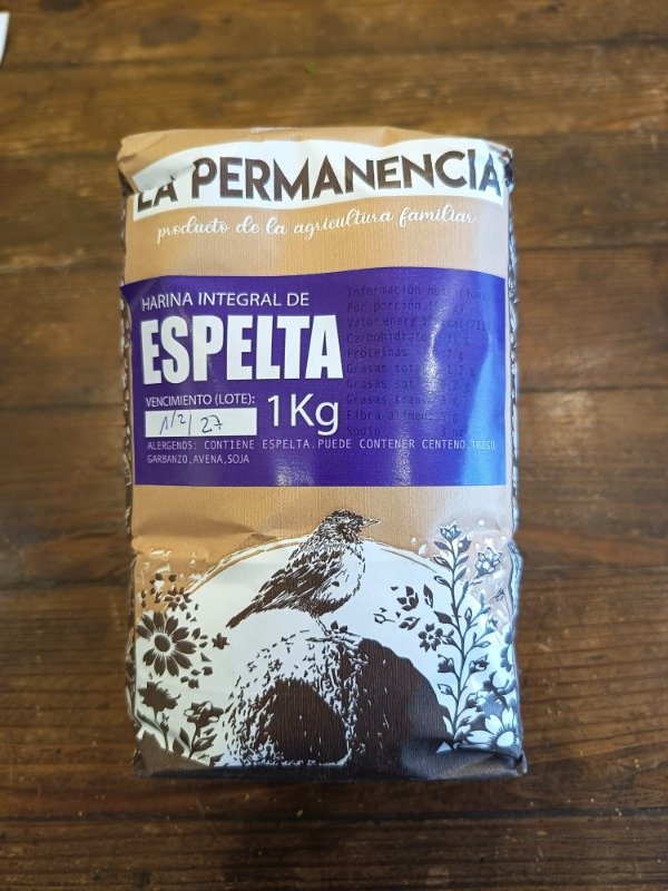 Producto - Harina de Espelta integral Agroecologica La Permanencia 1kg