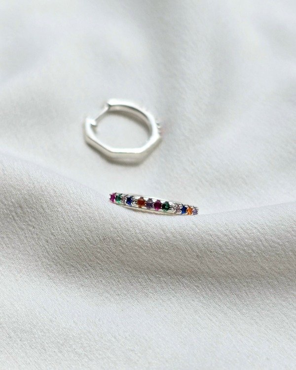 Producto - Argollas arcoiris finas