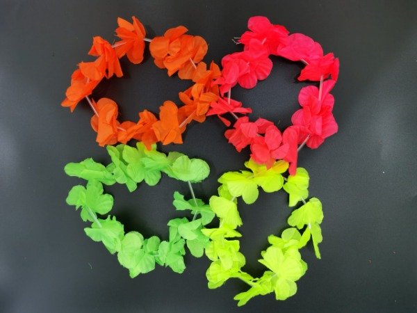 Producto - Pulseras Hawaiano Tela Color liso x12 Unidades