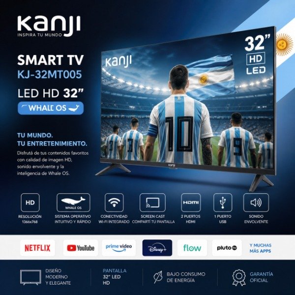 Producto - SMART TV KANJI KJ-32MT005 LED HD 32" WHALE OS