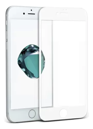 Producto - Vidrio Templado 9D con Marco Blanco iPhone 7 - 8