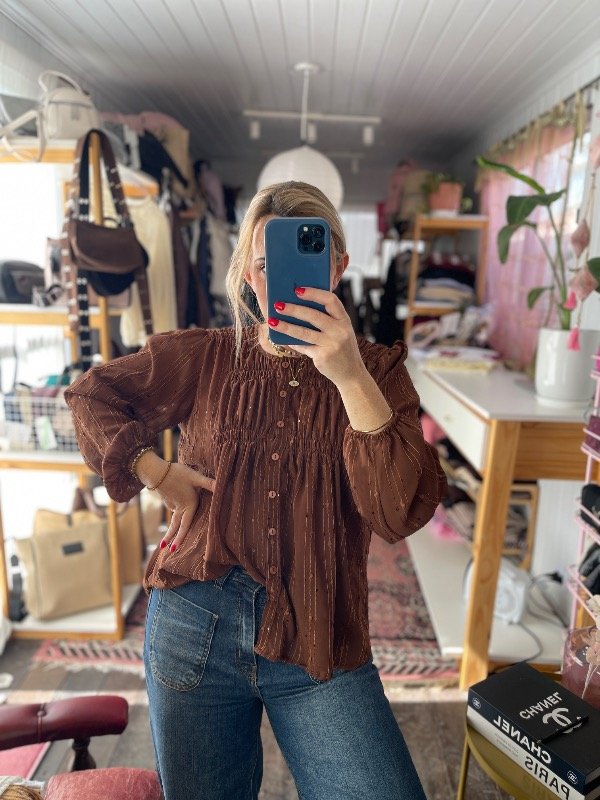 Producto - Blusa Chocolate Brillitos - 3