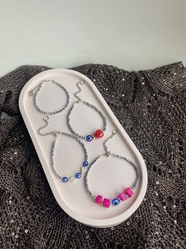 Producto - Pulseras cristal plata - 0